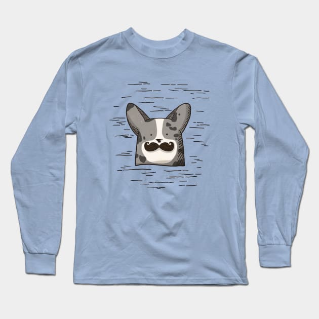 Movember - Cardigan Welsh Corgi Edition Long Sleeve T-Shirt by CorinnaSchlachter